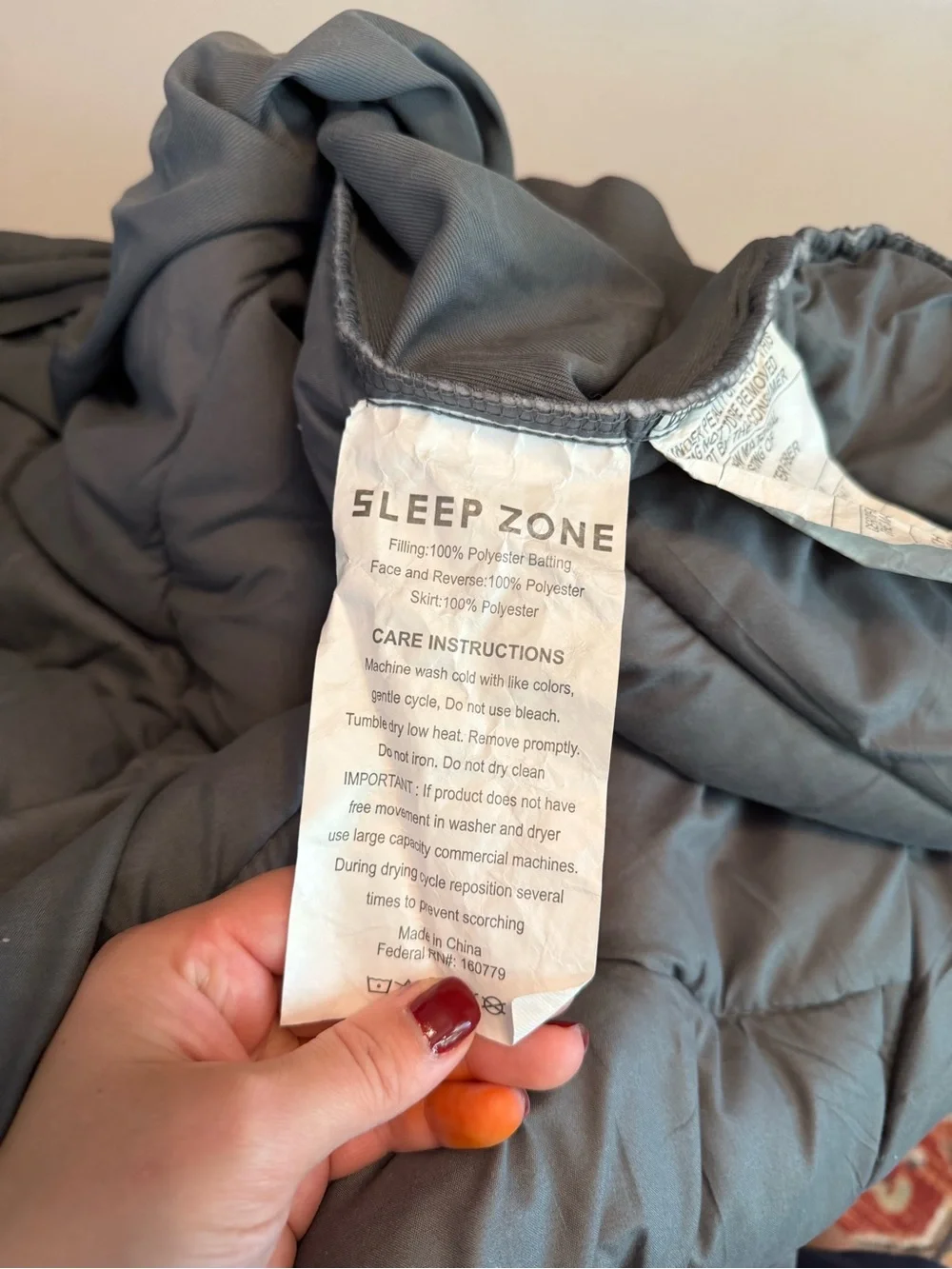 Quilted Comforter in Gray – Ultra-Soft Everyday Bedding